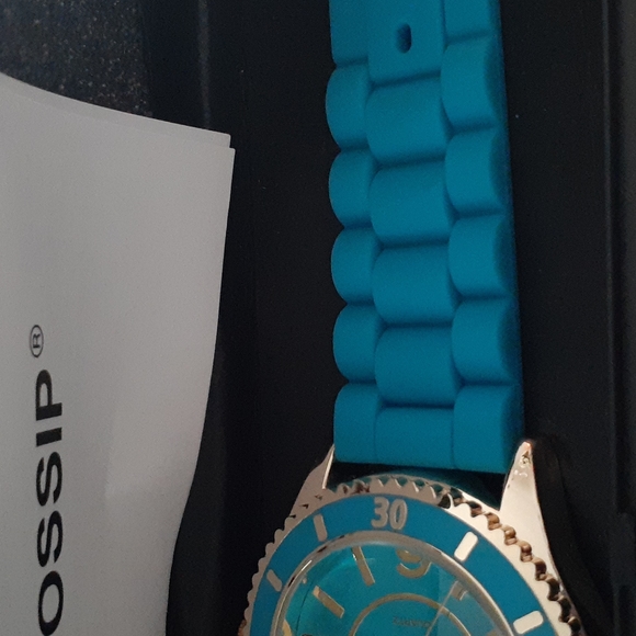 GOSSIP TURQUOISE SILICONE STRAP WATCH - Picture 4 of 7